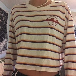 A stripped long sleeve tee
